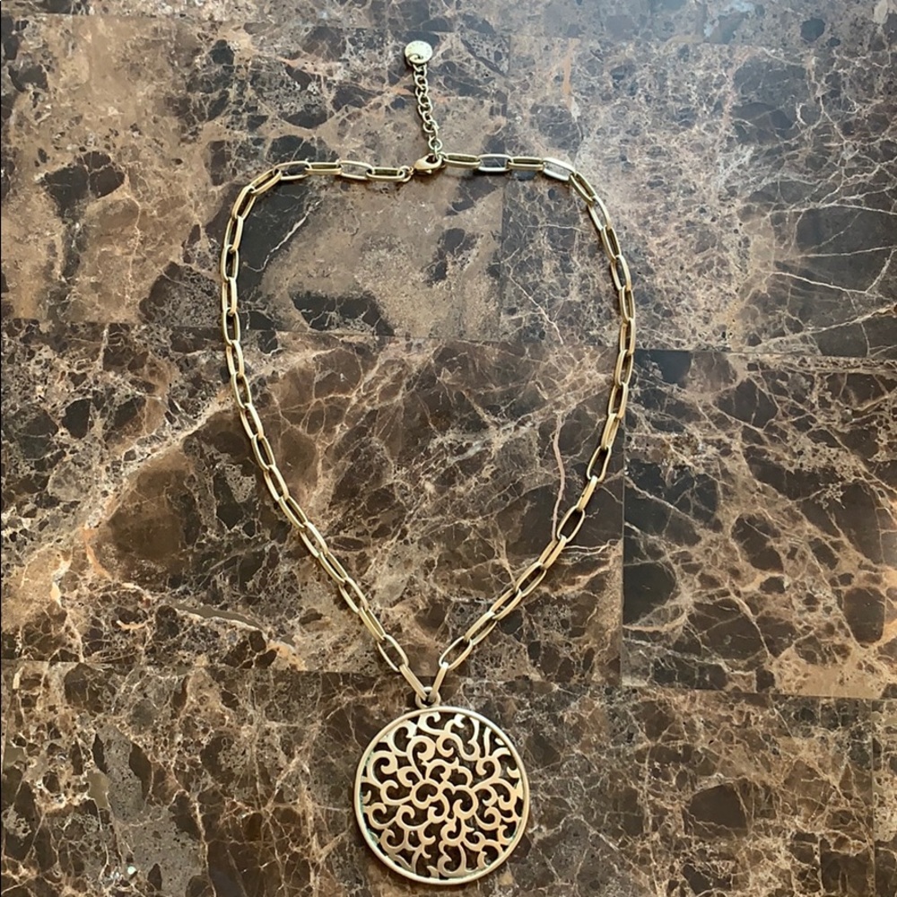 Kenneth Cole Gold Round Pendant 18” Necklace